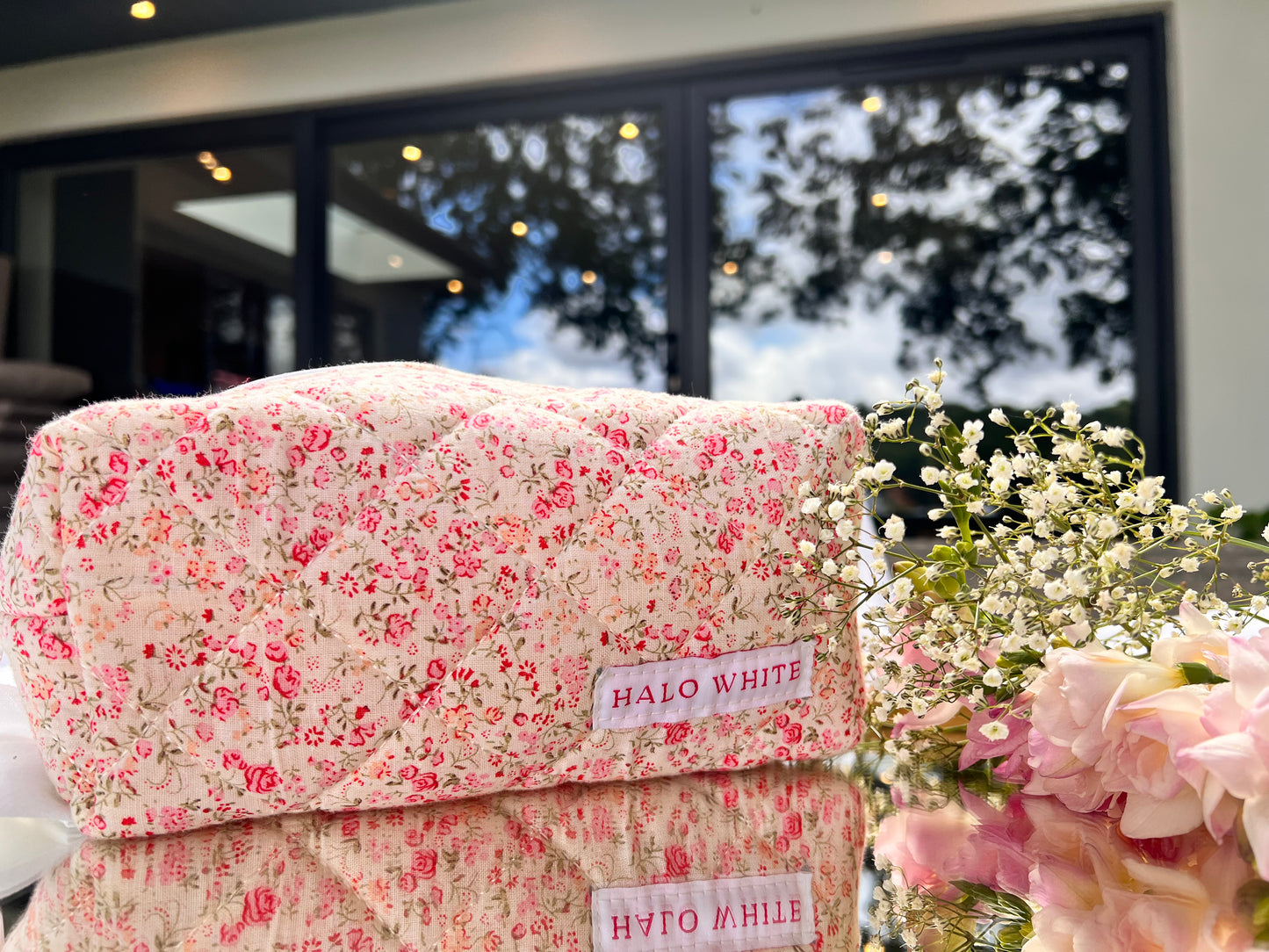 Petal Quilted Make Up Bag